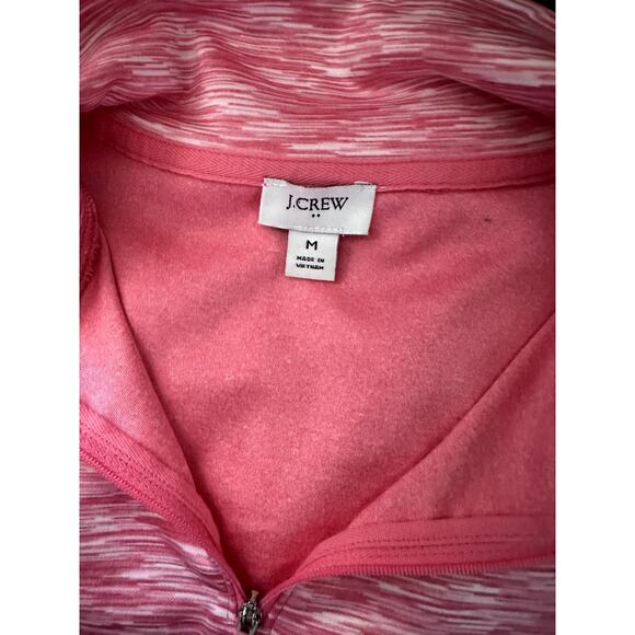 J.Crew Factory 3/4 Zip Pull Over Pink White Medium - Picture 2 of 4